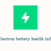 Electron battery health info
